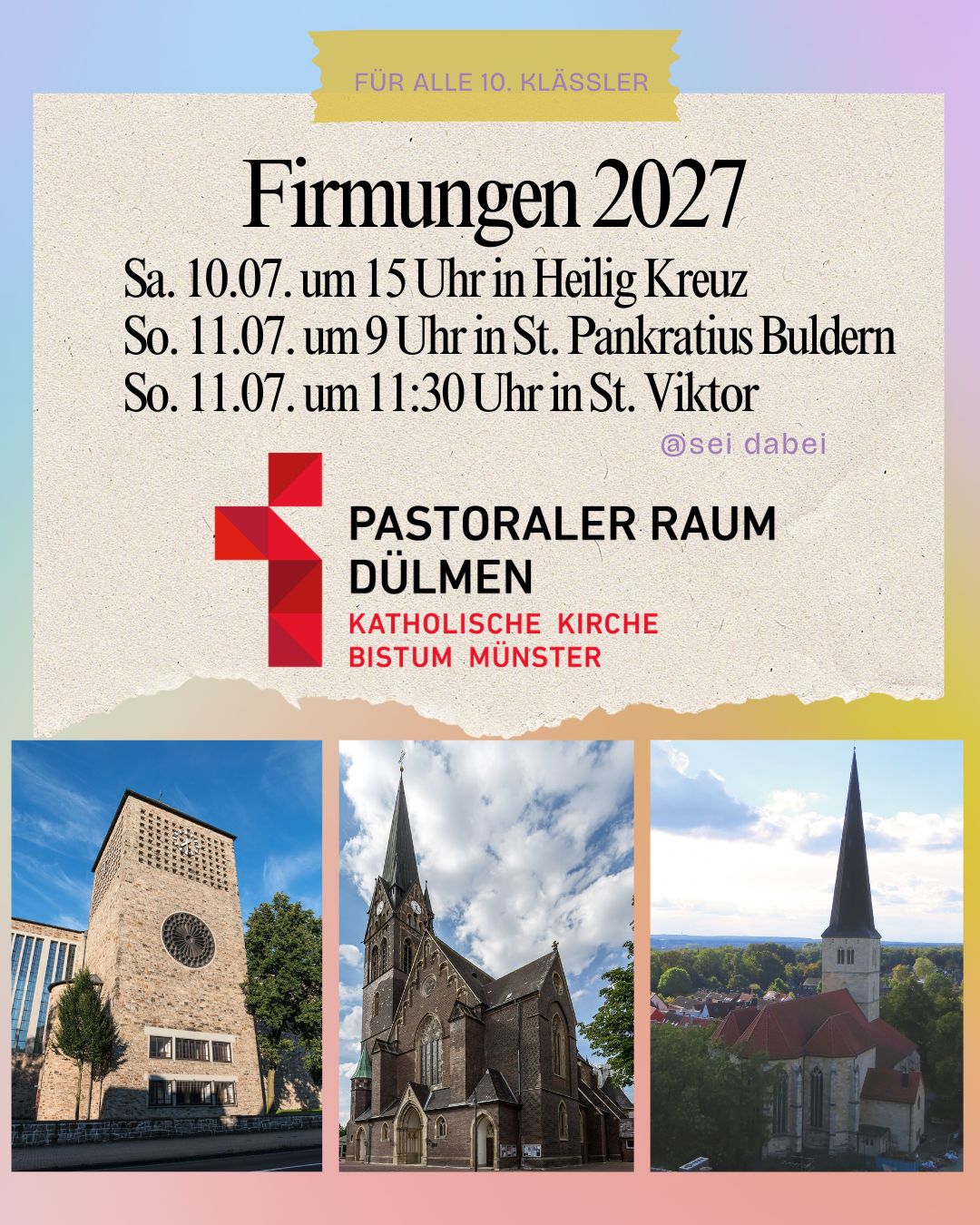 Plakat zur Firmung