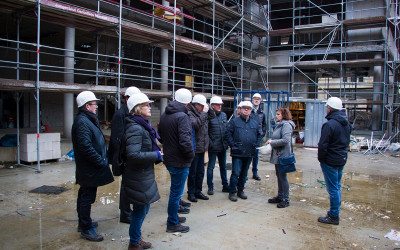 Besichtigung der IGZ-Baustelle mit dem Kirchenvorstand