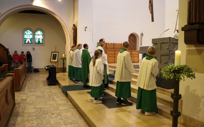 Letzter Dienst von Maria Greive und Pater Binish in St. Antonius Merfeld